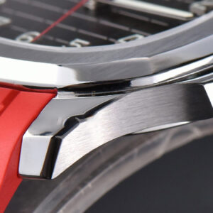 Aquanaut 5167 40mm ZF Singapore Gray Dial Red Hand Red Rubber Strap A324 - Image 9