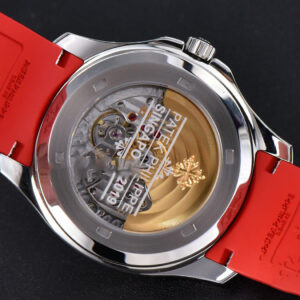 Aquanaut 5167 40mm ZF Singapore Gray Dial Red Hand Red Rubber Strap A324 - Image 13