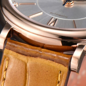 Portofino V7F 37MM RG Silver Dial RG Marker Brown Leather Strap A2892 - Image 7