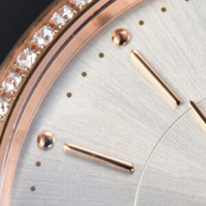 Portofino V7F 37MM RG Diamond Silver Dial RG Marker Grape Leather Strap A2892 - Image 3