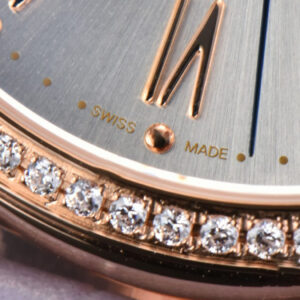 Portofino V7F 37MM RG Diamond Silver Dial RG Marker Grape Leather Strap A2892 - Image 5