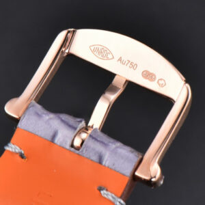 Portofino V7F 37MM RG Diamond Silver Dial RG Marker Grape Leather Strap A2892 - Image 15