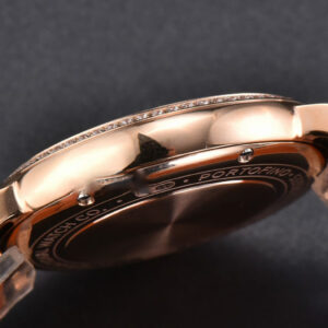 Portofino V7F 37MM RG Diamond Gray Dial RG Marker Black Leather Strap A2892 - Image 12