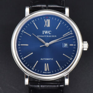 Portofino V7F 40MM Blue Dial Silver Hands Black Leather Strap A2892