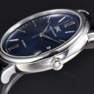 Portofino V7F 40MM Blue Dial Silver Hands Black Leather Strap A2892 - Image 8
