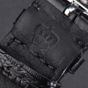 Portofino V7F 40MM White Dial YG Hands Black Leather Strap A2892 - Image 5