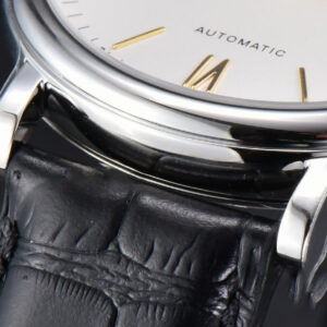 Portofino V7F 40MM White Dial YG Hands Black Leather Strap A2892 - Image 16