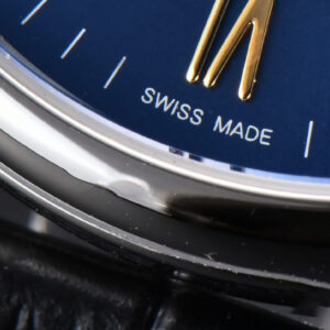 Portofino V7F 40MM Blue Dial YG Hands Black Leather Strap A2892 - Image 14