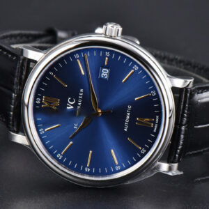 Portofino V7F 40MM Blue Dial YG Hands Black Leather Strap A2892 - Image 19