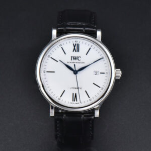 Portofino V7F 40MM White Dial Blue Hands Black Leather Strap A2892 - Image 9
