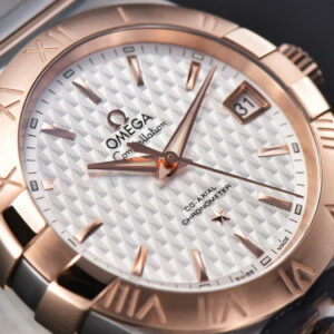 Constellation VSF 38MM RG/SS White Textured Dial RG/SS Bracelet A8500 - Image 9