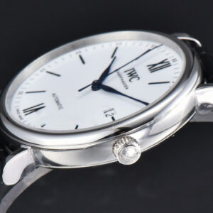 Portofino V7F 40MM White Dial Blue Hands Black Leather Strap A2892 - Image 17