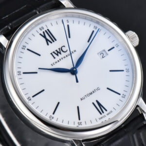 Portofino V7F 40MM White Dial Blue Hands Black Leather Strap A2892 - Image 18