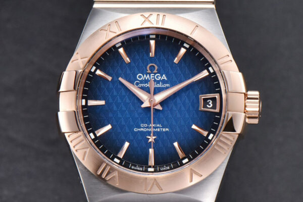 Constellation VSF 38MM RG/SS Blue Textured Dial RG/SS Bracelet A8500