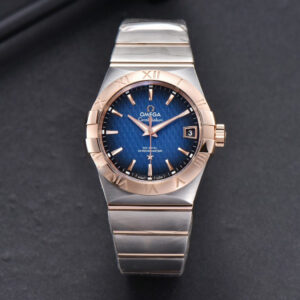 Constellation VSF 38MM RG/SS Blue Textured Dial RG/SS Bracelet A8500 - Image 6