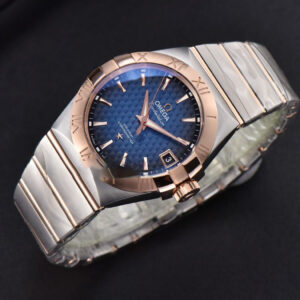 Constellation VSF 38MM RG/SS Blue Textured Dial RG/SS Bracelet A8500 - Image 7