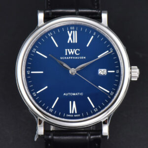 Portofino V7F 40MM Blue Dial Black Leather Strap A2892