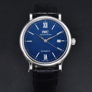 Portofino V7F 40MM Blue Dial Black Leather Strap A2892 - Image 9