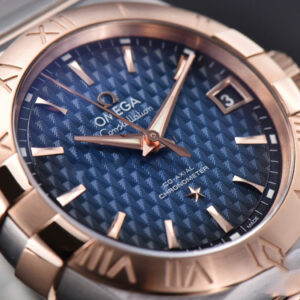 Constellation VSF 38MM RG/SS Blue Textured Dial RG/SS Bracelet A8500 - Image 13