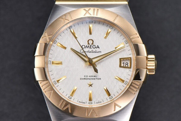 Constellation VSF 38MM YG/SS White Textured Dial YG/SS Bracelet A8500