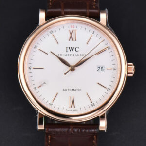 Portofino V7F 40MM RG White Dial RG Marker Brown Leather Strap A2892