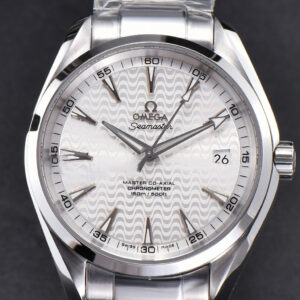 Aqua Terra 150M VSF 41MM White Wave Dial Silver Markers SS Bracelet A8500