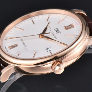 Portofino V7F 40MM RG White Dial RG Marker Brown Leather Strap A2892 - Image 8