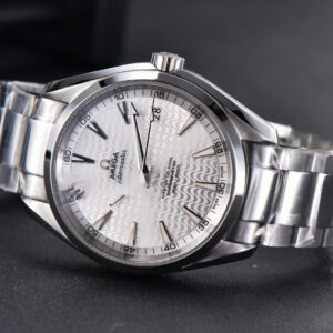 Aqua Terra 150M VSF 41MM White Wave Dial Silver Markers SS Bracelet A8500 - Image 9
