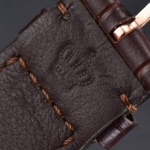 Portofino V7F 40MM RG Diamond Silver Dial RG Marker Brown Leather Strap A2892 - Image 3