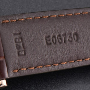 Portofino V7F 40MM RG Diamond Silver Dial RG Marker Brown Leather Strap A2892 - Image 4