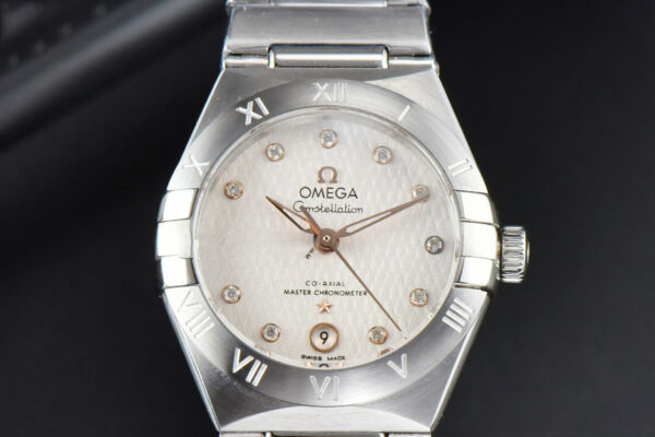 Constellation 29mm TWSF White Dial RG Diamond Marker SS Bracelet A8700