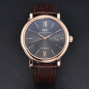 Portofino V7F 40MM RG Gray Dial RG Marker Brown Leather Strap A2892 - Image 7