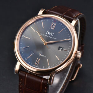 Portofino V7F 40MM RG Gray Dial RG Marker Brown Leather Strap A2892 - Image 8