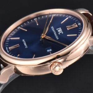 Portofino V7F 40MM RG Blue Dial RG Marker Brown Leather Strap A2892 - Image 15