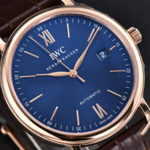 Portofino V7F 40MM RG Blue Dial RG Marker Brown Leather Strap A2892 - Image 16