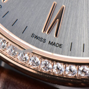 Portofino V7F 40MM RG Diamond Silver Dial RG Marker Brown Leather Strap A2892 - Image 13