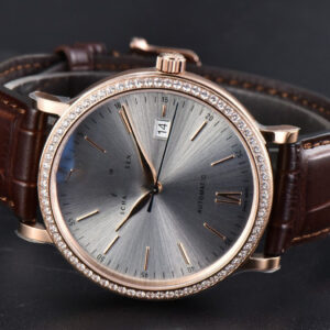Portofino V7F 40MM RG Diamond Silver Dial RG Marker Brown Leather Strap A2892 - Image 17