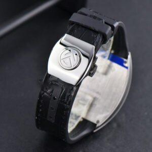 Vanguard V45 45mm ZF Black Textured Dial Black Leather Strap MIYOTA 9015 - Image 12