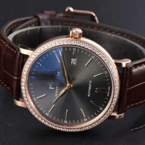 Portofino V7F 40MM RG Diamond Gray Dial RG Marker Brown Leather Strap A2892 - Image 18