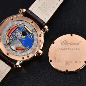 Happy Sport ZF 30MM RG White Dial Black Leather Starp Swiss Quartz - Image 17