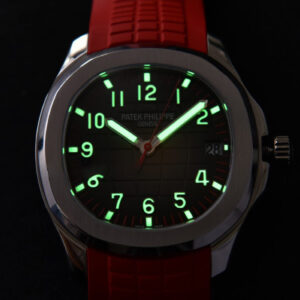 Aquanaut 5167 40mm ZF Singapore Gray Dial Red Hand Red Rubber Strap A324 - Image 14