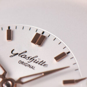 PanoMatic Lunar TZF RG 40MM White Dial Black Leather Strap A23J - Image 2