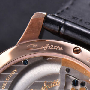 PanoMatic Lunar TZF RG 40MM White Dial Black Leather Strap A23J - Image 17