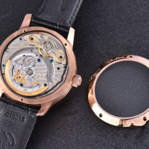 PanoMatic Lunar TZF RG 40MM White Dial Black Leather Strap A23J - Image 20