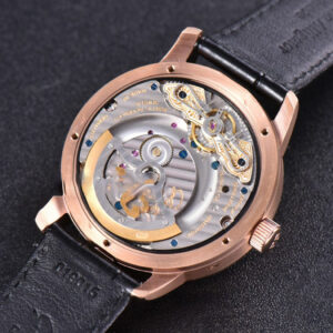 PanoMatic Lunar TZF RG 40MM White Dial Black Leather Strap A23J - Image 25