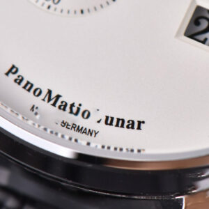 PanoMatic Lunar TZF 40MM White Dial Black Leather Strap A23J - Image 10