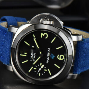 PAM777 44mm HWF Black Dial Blue Leather Strap A6497 - Image 10