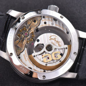 PanoMatic Lunar TZF 40MM White Dial Black Leather Strap A23J - Image 18