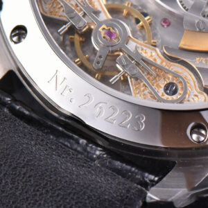 PanoMatic Lunar TZF 40MM White Dial Black Leather Strap A23J - Image 19