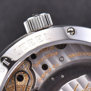 PanoMatic Lunar TZF 40MM White Dial Black Leather Strap A23J - Image 20